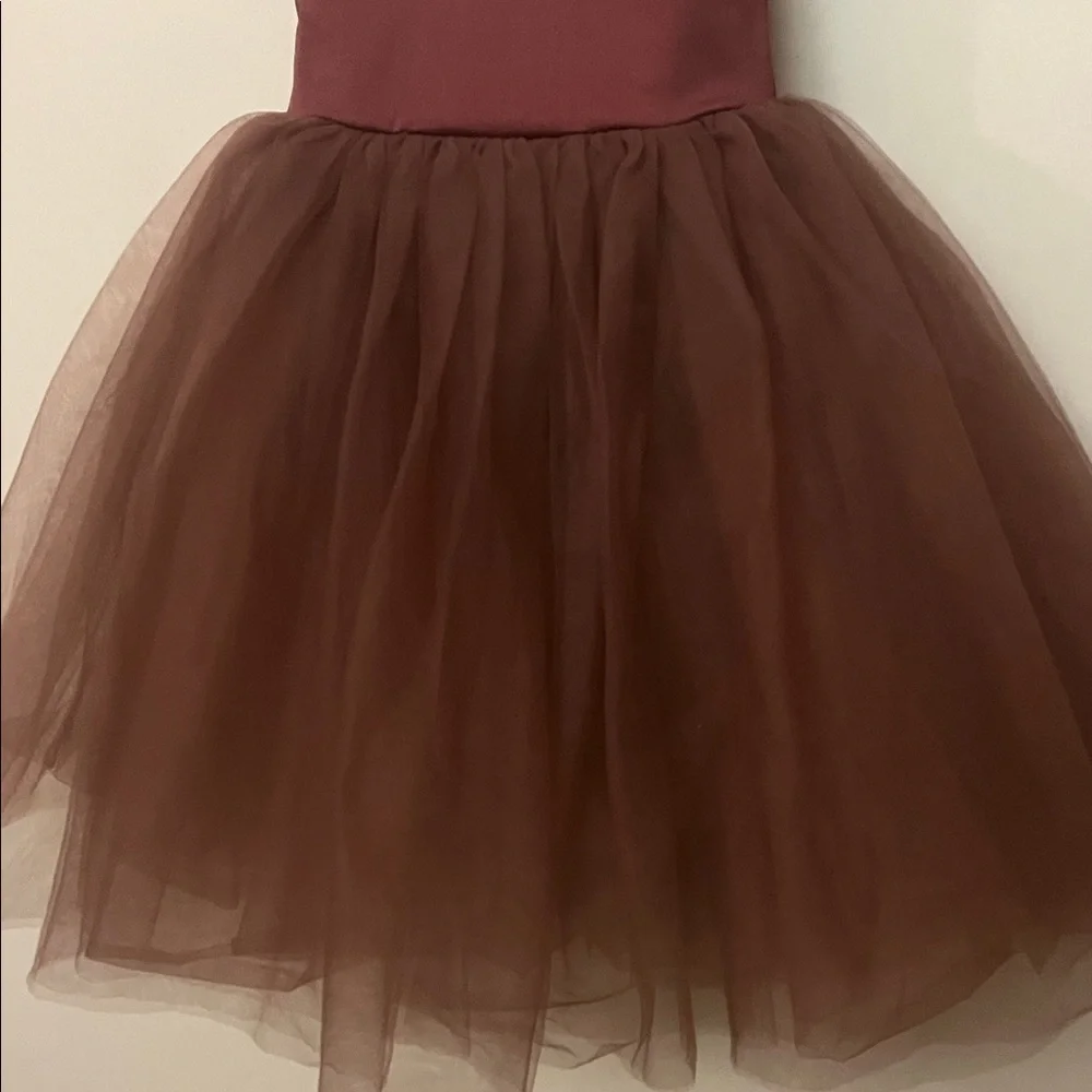 Weissman Burgundy long tutu Dance Costume Childs size small